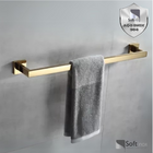 Porta Toalha Luxo  30 Cm Inox Gold Dourado