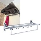 Porta Toalha Luxo Cromado Dobravel Pendurar Banheiro Casa Hot