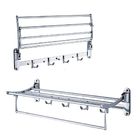 Porta Toalha Luxo Cromado Dobravel Pendurar Banheiro Casa Hot