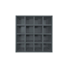 Porta Toalha Nicho Toalheiro 16 Lugares 52x52cm Sam Grafite M