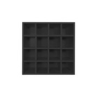 Porta Toalha Nicho Toalheiro 16 Lugares 52x52cm Sam Preto M12