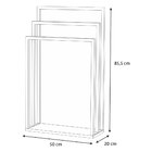 Porta Toalha Para 3 Toalhas Eleganza 50 Cm Metal Preto E Made