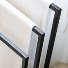 Porta Toalha Para 3 Toalhas Eleganza 50 Cm Metal Preto E Made