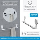 Porta Toalha Para Banheiro Com Adesivo Astra Branco