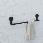 Porta Toalha Para Banheiro Com Adesivo Preto Fosco