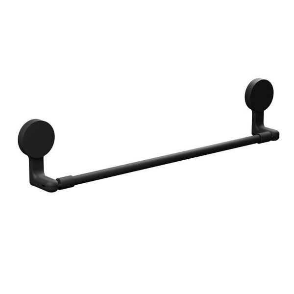 Porta Toalha Para Banheiro Com Adesivo Preto Fosco