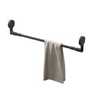 Porta Toalha Para Banheiro Com Adesivo Preto Fosco