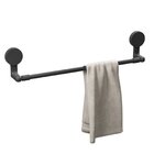 Porta Toalha Para Banheiro Com Adesivo Preto Fosco