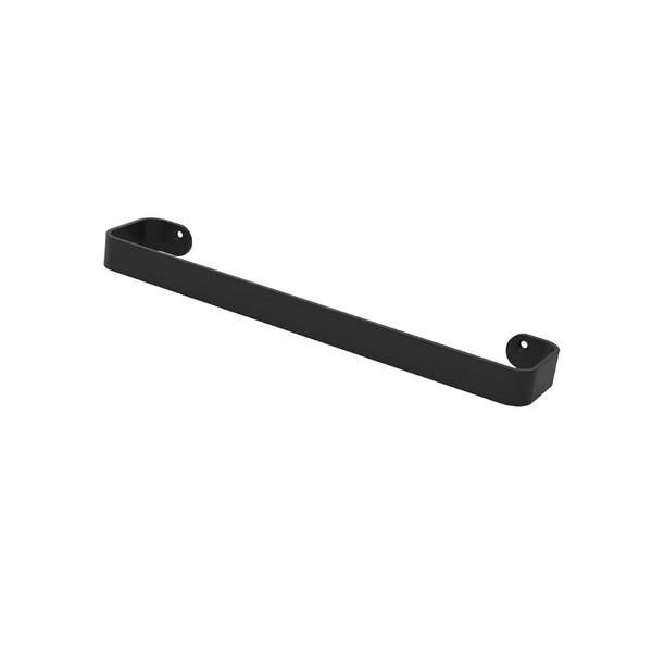 Porta Toalha Reto Curto 30 Cm Soft Preto Fosco Fani