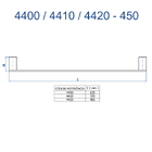 Porta Toalha Reto Curto 33,5cm Horus 4410ch450 Champanhe Fani