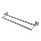 Porta Toalha Reto Duplo 60 Cm Versata Grafite Escovado Fani