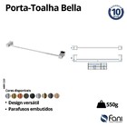Porta Toalha Reto Longo 60 Cm Bella Gold Fani