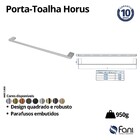 Porta Toalha Reto Longo 60 Cm Horus Cromado Fani