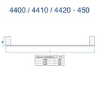 Porta Toalha Reto Longo 60 Cm Horus Cromado Fani
