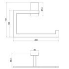 Porta Toalha Rosto 30cm Rose Gold Jiwi