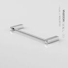 Porta Toalha Rosto 30cm Troia Prata Alto Brilho Grego Metal