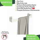 Porta Toalha Rosto Adesivo Suporte Banheiro Branco Elg