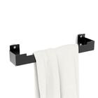 Porta Toalha Rosto Adesivo Suporte Banheiro Preto Elg