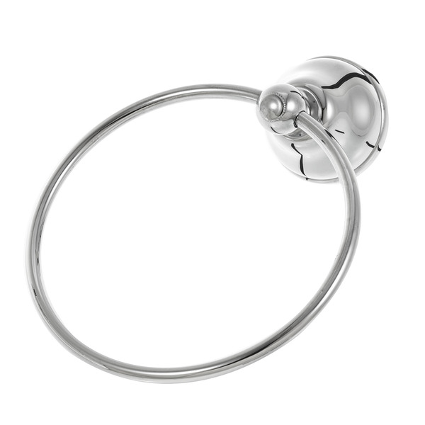 Porta Toalha Rosto Argola Belle Epoque 17x17x8cm Prata