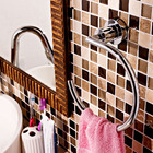 Porta Toalha Rosto Argola Slim 19,90x7,80x5cm Prata