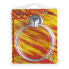 Porta Toalha Rosto Argola Stylo 19x18x3cm Prata