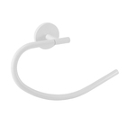 Porta Toalha Rosto Argola Metal Acetinado Parafuso ou Adesivo Suite Sensea