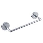 Porta Toalha Rosto Barra Disco 4,40x19x6,40cm Prata