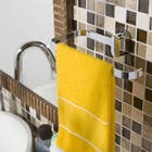 Porta Toalha Rosto Barra Lyn 4,50x10,40x20cm Prata