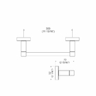 Porta Toalha Rosto Barra - Quadra
