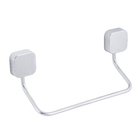 Porta Toalha Rosto Barra Simples Metal Prata Brilhante Pix Deca