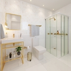 Porta Toalha Rosto e Banho Metal 32cm Gold Quartzo