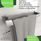 Porta Toalha Rosto Inox Suporte Banheiro Toalheiro Elg