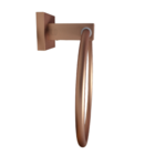 Porta Toalha Rosto Mão Rose Gold Fosco Argola Banheiro Metal