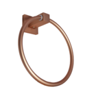 Porta Toalha Rosto Mão Rose Gold Fosco Argola Banheiro Metal