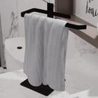 Porta Toalha Rosto Mao Toalheiro Bancada Pia Lavabo Preto