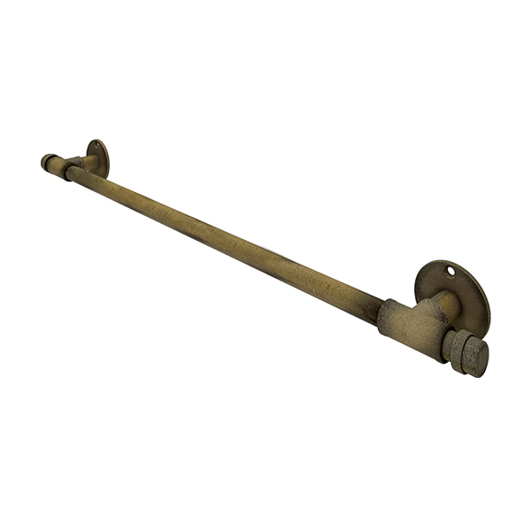 Porta Toalha Rosto Metal Barra Latão Bruto Fani