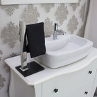 Porta Toalha de Rosto Metal e Vidro Bancada Premium Preto Ducon Metais