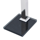 Porta Toalha de Rosto Metal e Vidro Bancada Premium Preto Ducon Metais