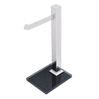 Porta Toalha de Rosto Metal e Vidro Bancada Premium Preto Ducon Metais