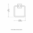 Porta Toalha Rosto - Quadra