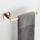 Porta Toalha Rosto Quadrado Dourado Aço Inoxidável