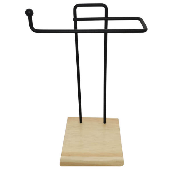 Porta Toalha Rosto Toalheiro De Madeira E Metal Com Acabament