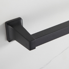 Porta Toalha Suporte De Parede Banheiro Preto Luxo Metal