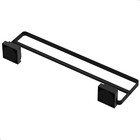 Porta Toalha Suporte Toalheiro Com Ventosa Duplo Preto Max
