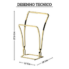 Porta Toalha Toalheiro Bancada Pia Lavabo Dourado 1608dd Futu