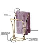 Porta Toalha Toalheiro Bancada Pia Lavabo Dourado 1608dd Futu