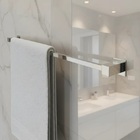 Porta Toalha Toalheiro Banho De Banheiro Lavabo [60cm] Aço In