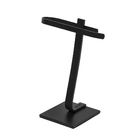 Porta Toalha Toalheiro De Bancada Quadrado Preto Fosco