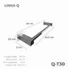 Porta Toalha Toalheiro De Banheiro Lavabo 30cm Aço Inox 304 A