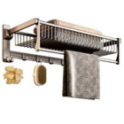Porta Toalha Toalheiro Duplo Banheiro Retrátil Inox